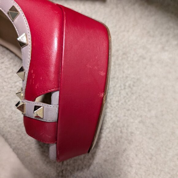 Valentino Garavani studded platform peep-toe pumps - Picture 6 of 7